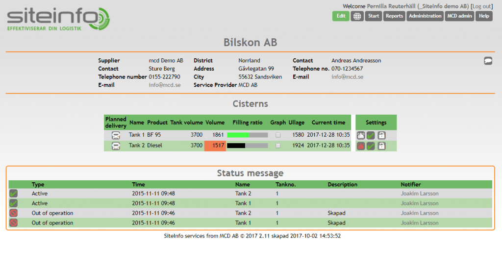 SiteInfo – Reports